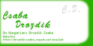 csaba drozdik business card